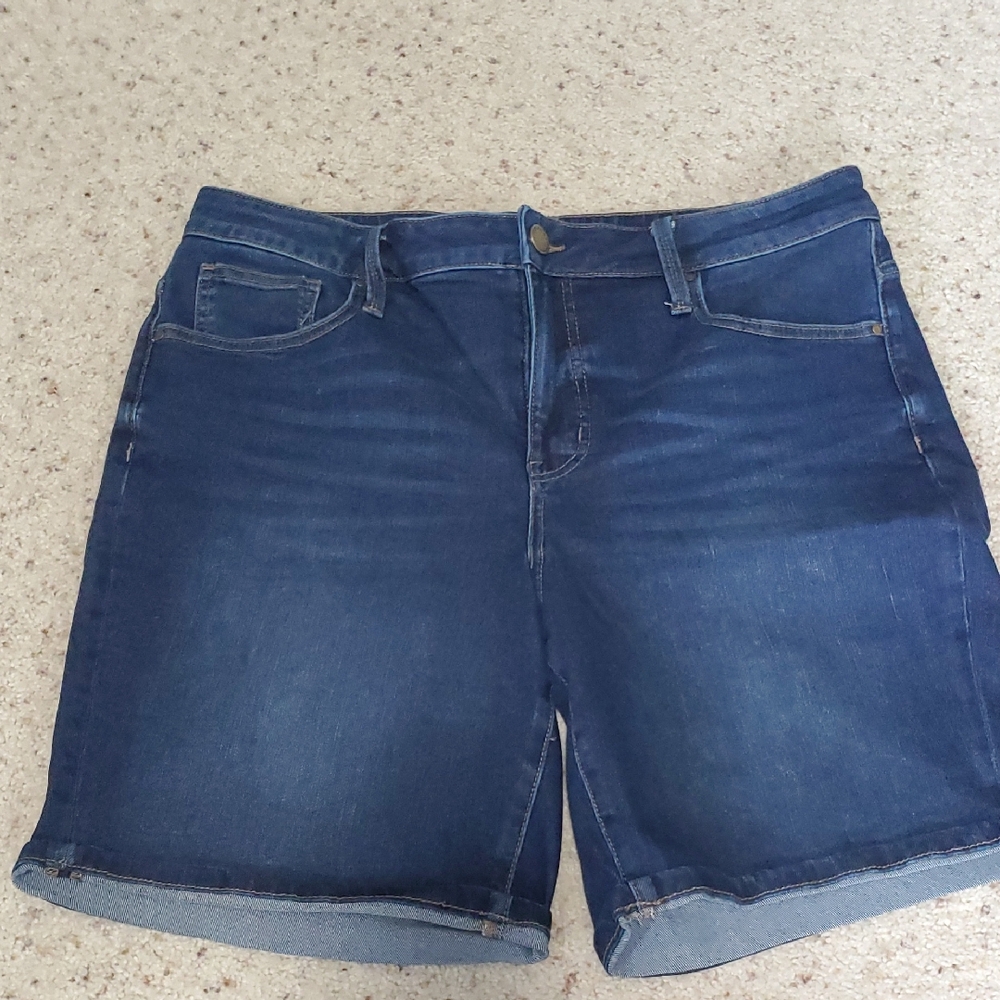 Dark Blue Denim Women's Shorts